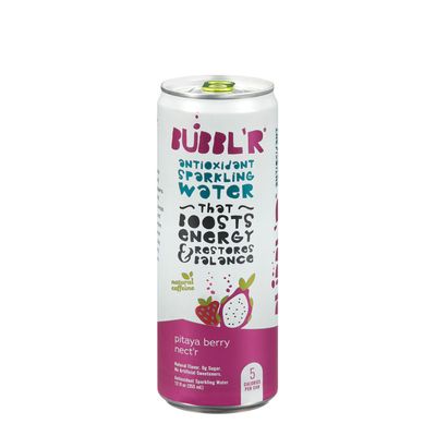 BUBBL’R Antioxidant Sparkling Water, Pitaya Berry Nect'r - 12Oz. (12 Cans)