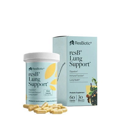 ResBiotic Resbiotic Vegan - Resb Lung Support Probiotic 30 Billion Cfu Vegan - 60 Capsules (30 Servings)