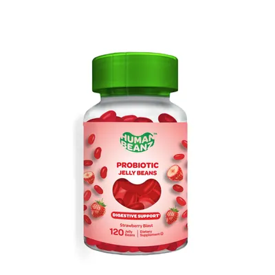Human Beanz Probiotic Jelly Beans - Strawberry Blast - 120 Jelly Beans (30 Servings)