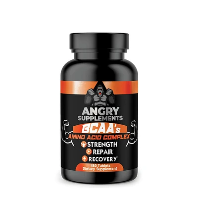 Angry Supplements Bcaa's Amino Acid Complex - 180 Tablets (90 Servings)