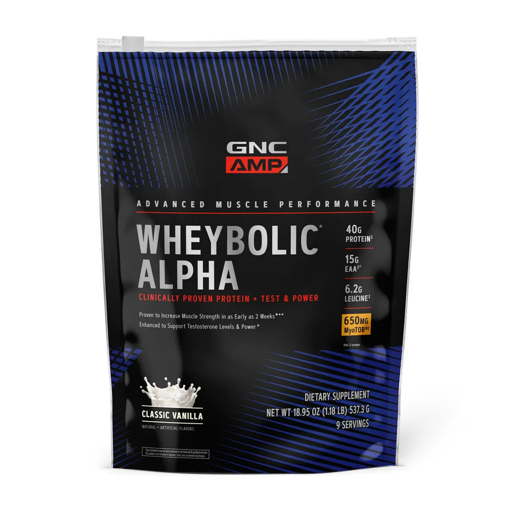 GNC AMP Whey Proteinbolic Alpha with Myotor - Classic Vanilla (9 Servings)