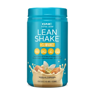 GNC Total Lean Shake + Slimvance Caffeine Free Healthy - Vanilla Caramel (20 Servings) 2.4 lbs.