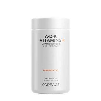 Codeage Adk Vitamin Supplement Gluten-Free - 180 Capsules (180 Servings)