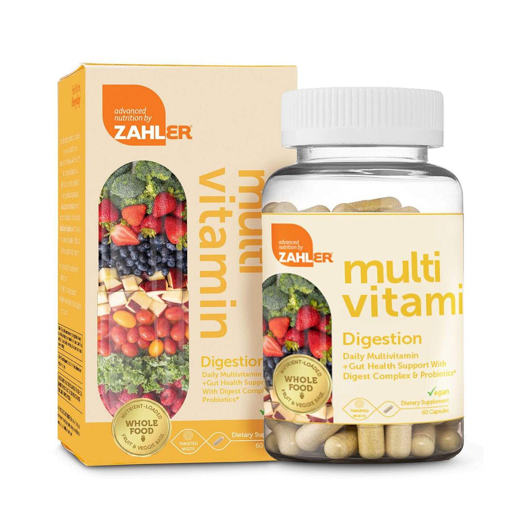 ZAHLER Multi Vitamin Digestion Vegan - 60 Capsules (30 Servings)