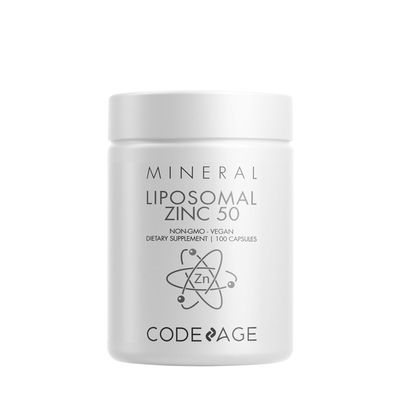 Codeage Liposomal Zinc - Vegan Zinc Gluconate 50 Mg Mineral Supplement - 100 Capsules