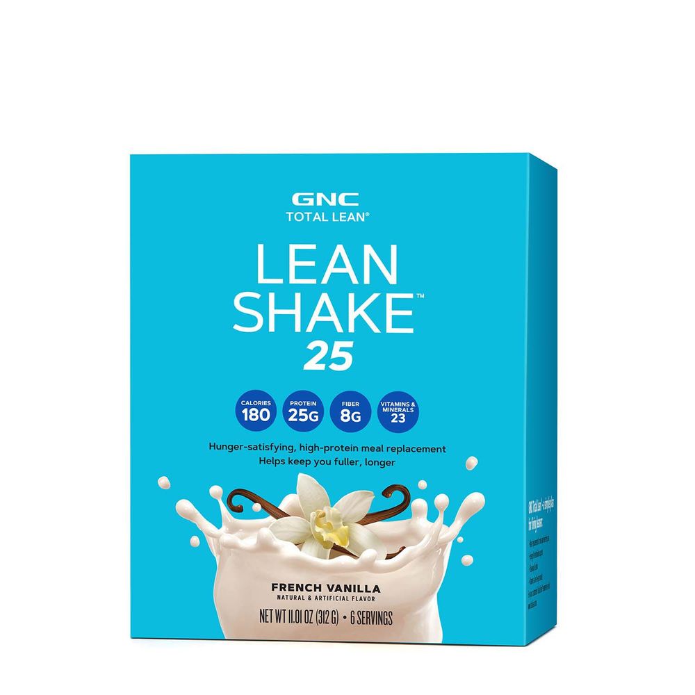 GNC Total Lean Lean Shake 25 Healthy - French Vanilla (6 Packets)