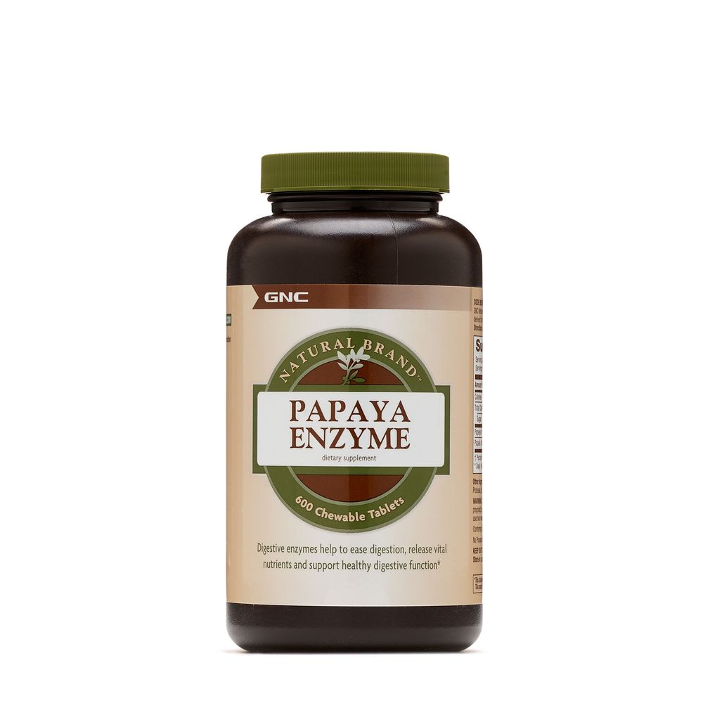 GNC Natural Brand Papaya Enzyme Healthy - 600 Tablets (200 Servings)