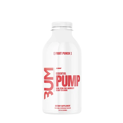 Raw Nutrition Pump Non-Stim Preworkout Rtd - Fruit Punch - 12Oz. (12 Bottles)