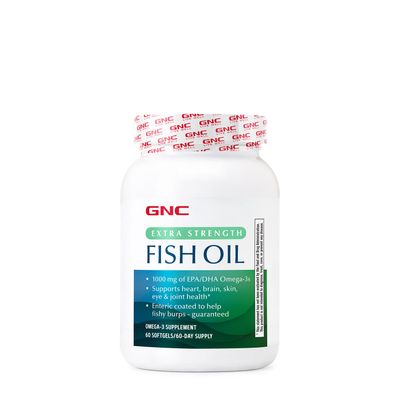 GNC Extra Strength Fish Oil Softgels - Lemon - Softgels