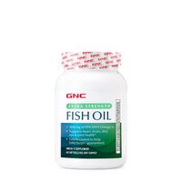 GNC Extra Strength Fish Oil Softgels - Lemon - 60 Softgels (60 Servings) - 60 Softgelss