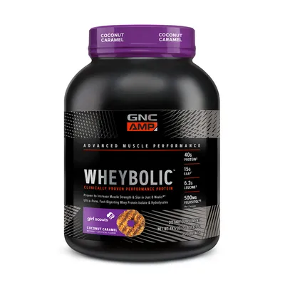 GNC AMP Wheybolic - Girl Scout Coconut Caramel - 25 Servings