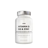 Codeage Amen Vitamin D Vegan - K2 & Zinc Vegan - Vitamin D3 Vegan - 60 Capsules (60 Servings)