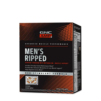 GNC AMP Men's Ripped Non-Stimulant Vitapak Program (30 Servings) Vitamin B - 30 Packs