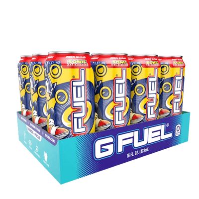 G FUEL Energy Drink - Sonic's Peach Rings - 16Oz. (12 Cans) - Zero Sugar