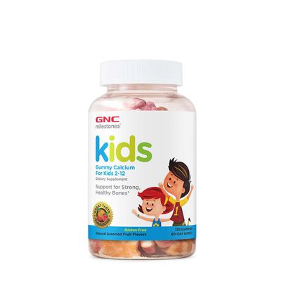 GNC Milestones Kids Gummy Calcium Healthy - 120 Gummies (120 Servings)