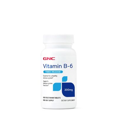 GNC Vitamin BHealthy -6 Time Release 200 Mg Healthy - 100 Vegetarian Tablets (100 Servings)
