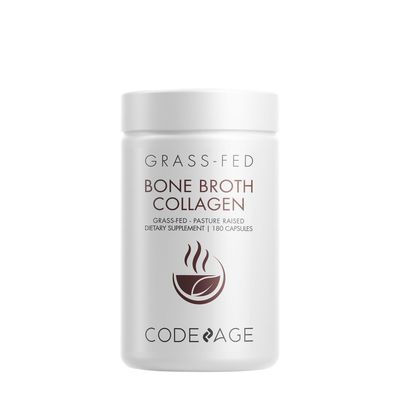 Codeage Bone Broth Collagen Peptides Type I Healthy - Ii & 3 + Turmeric & Ashwagandha Healthy - 180 Capsules (30 Servings)