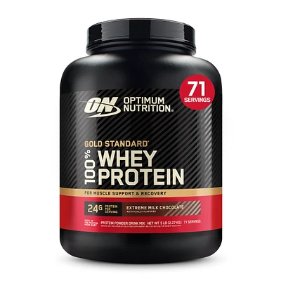 Optimum Nutrition Gold Standard 100% Whey Protein - Extreme Milk Chocolate (71 Servings) 5 lbs.