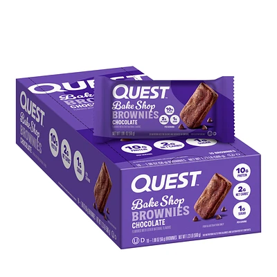 Quest Bake Shop Brownie - Chocolate (10 Brownies)