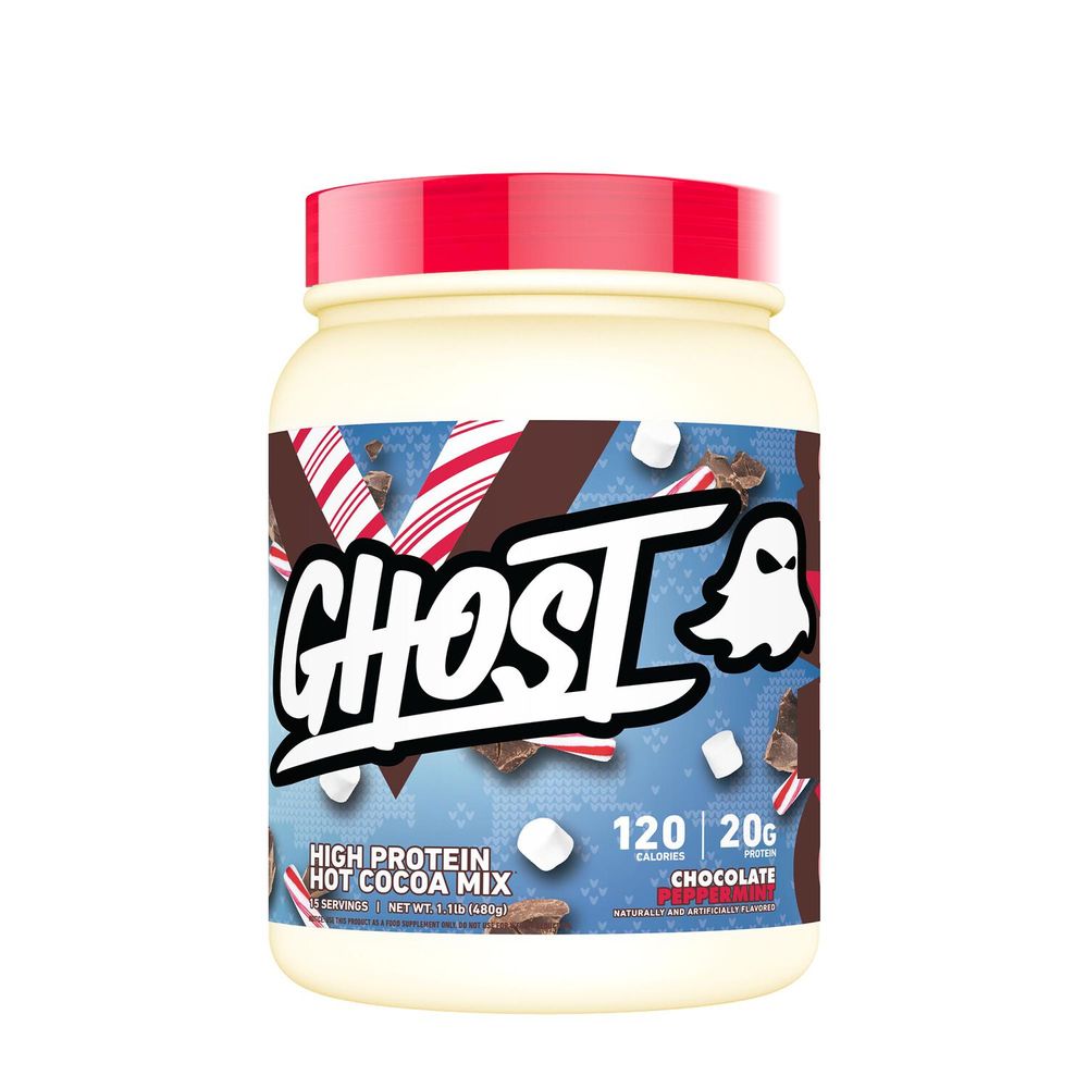 GHOST High Protein Hot Cocoa Mix - Chocolate Peppermint (15 Servings)