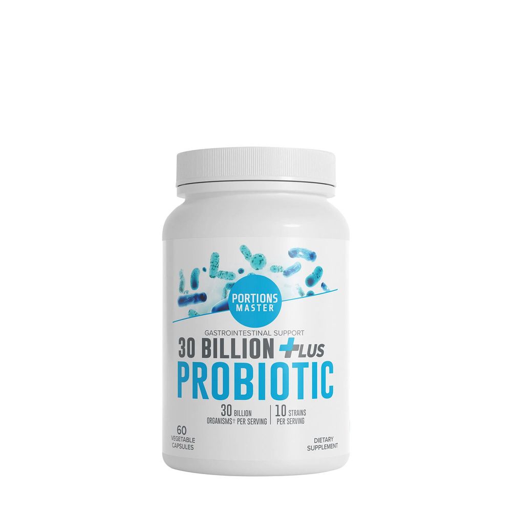 Portions Master 30 Billion Plus Probiotic - 60 Capsules (60 Servings)