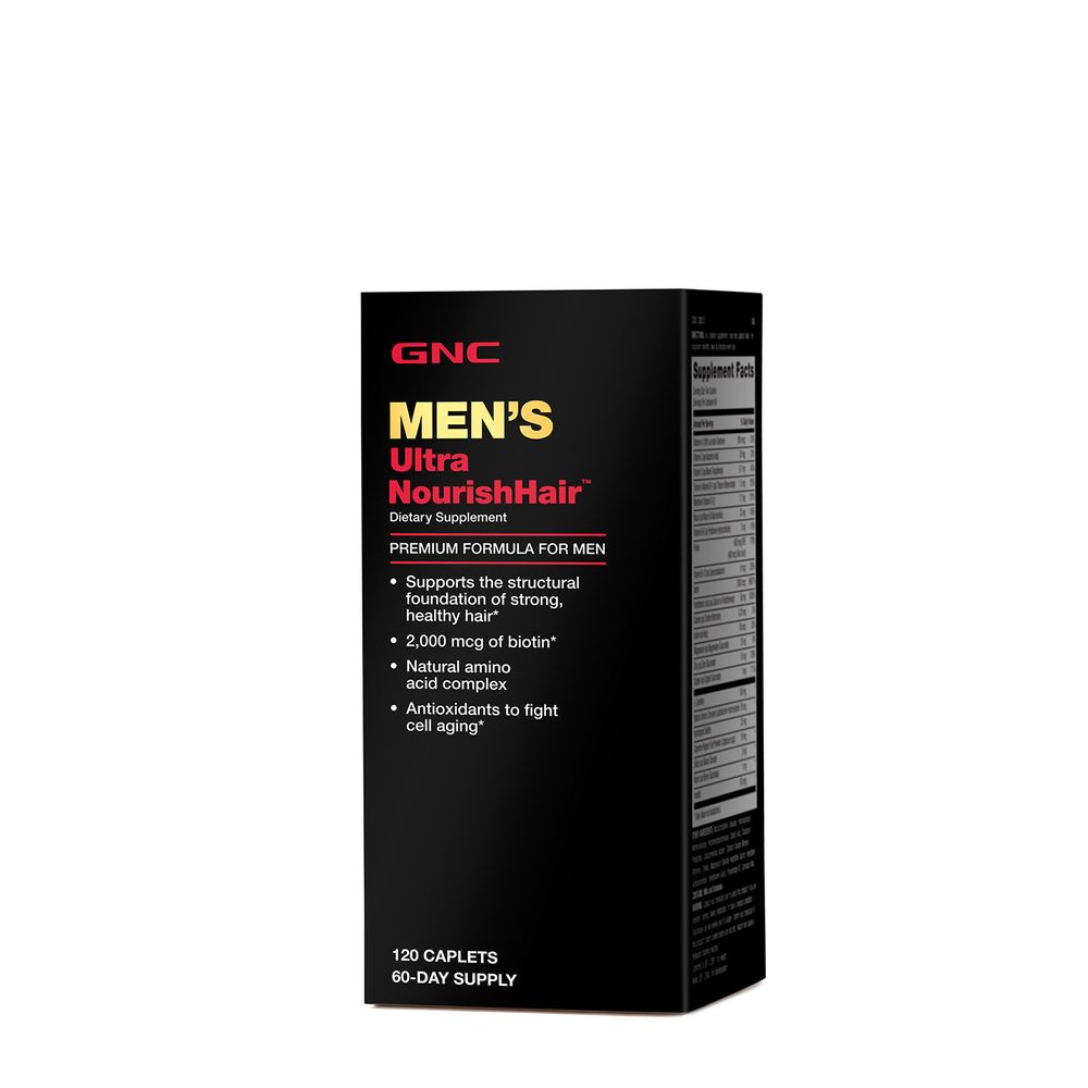 GNC Men's Ultra Nourishhair Supplement Healthy - 120 Caplets (60 Servings)