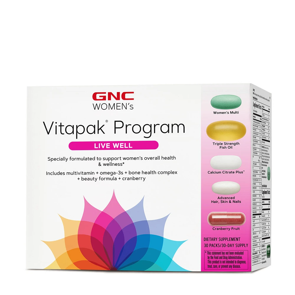 GNC Women's Ultra Mega Live Well Vitapak Program (30 Servings) Healthy - 30 Pack