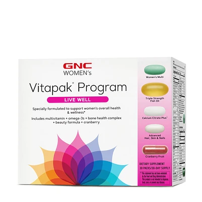 GNC Women's Ultra Mega Live Well Vitapak Program (30 Servings) Healthy - 30 Pack