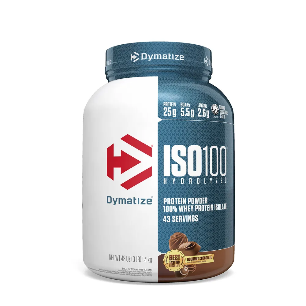 Dymatize Iso100 Hydrolyzed Whey Protein - Gourmet Chocolate (43 Servings) - 3 lbs.