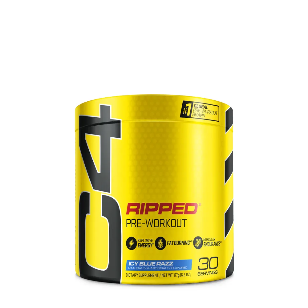 Cellucor C4 Ripped Explosive Pre-Workout - Icy Blue Razz - 30 Servings