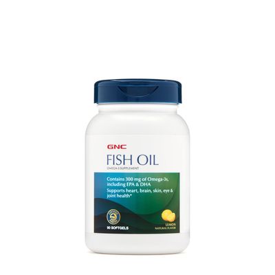 GNC Fish Oil - Lemon - 90 Softgels (90 Servings)