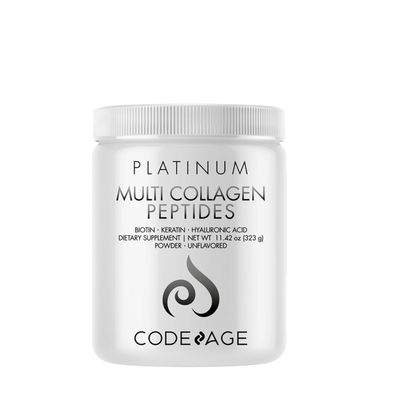 Codeage Platinum Hydrolyzed Multi Collagen Peptides Powder + Biotin & Keratin - 11.42 Oz.