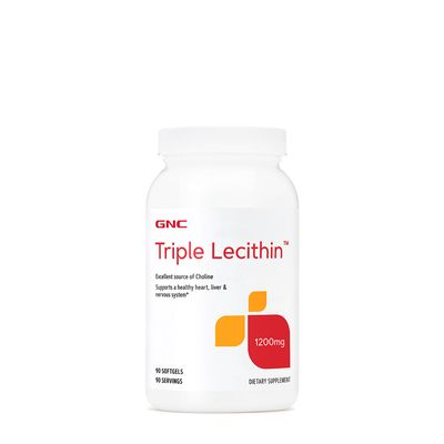 GNC Triple Lecithin 1200 Mg Healthy - 90 Softgels (90 Servings)