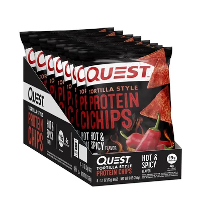 Quest Tortilla Style Protein Chips - Hot & Spicy - 8 Pack