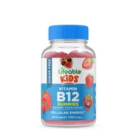 Lifeable Kids Vitamin B - Sugar Free Vitamin B12 Vitamin B - 60 Gummies (30 Servings)