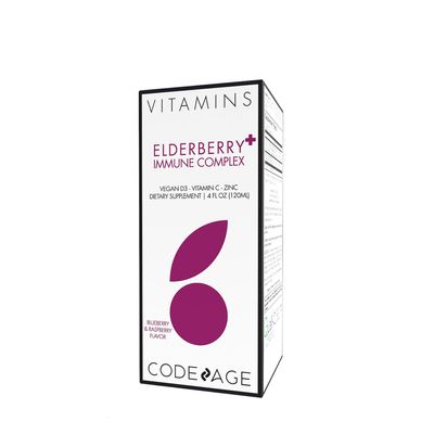 Codeage Elderberry Immune Complex Syrup Kids & Adults Daily Vitamin Vitamin C - 4 Oz. (60 Servings)