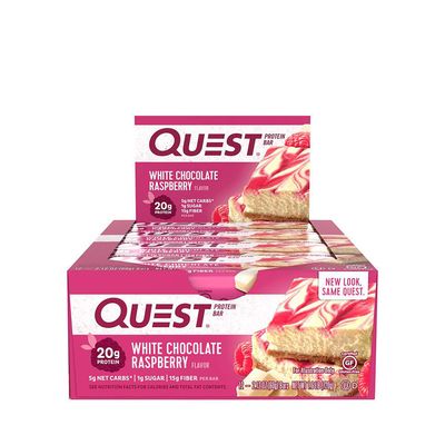 Quest Quest Bar - White Chocolate Raspberry - 12 Bars