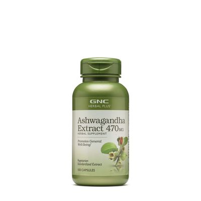 GNC Herbal Plus Ashwagandha Extract 470Mg - 100 Capsules