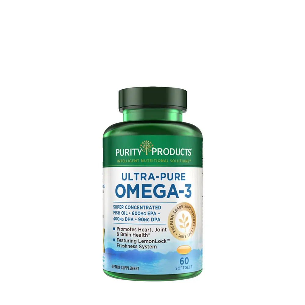 Purity Products Ultra Healthy - Pure Omega Healthy - 3 Healthy - 60 Softgels (30 Servings)