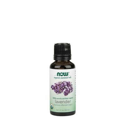 NOW Essential Oils 100% Pure and Certified Organic Lavender - 1 Fl. Oz