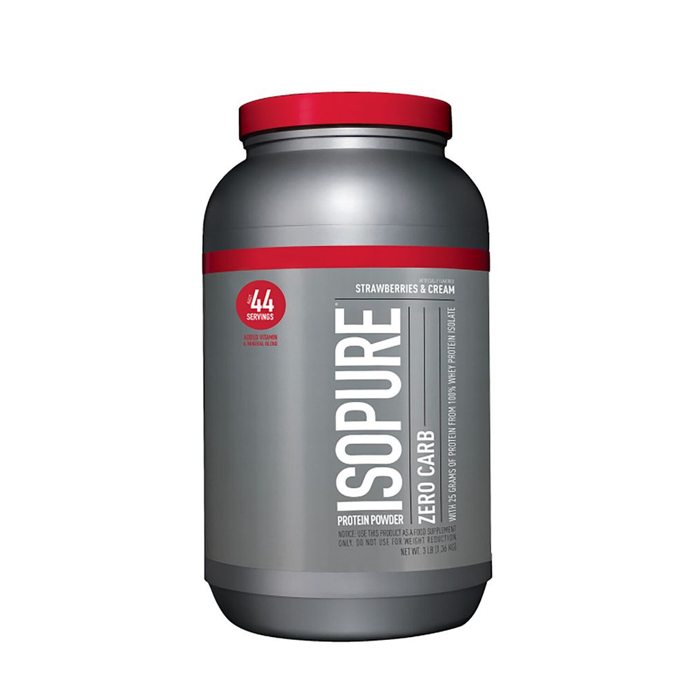 Isopure Zero Carb - Strawberries and Cream (22 Servings) - 3 lbs.