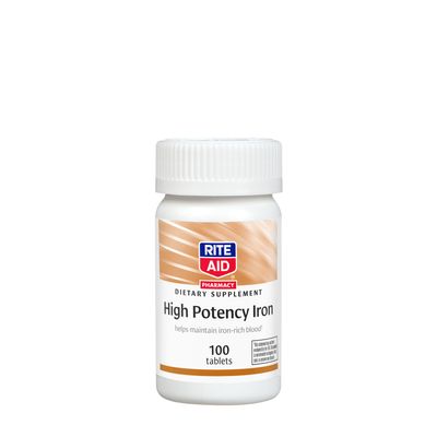 Rite Aid High Potency Iron - 100 Tablets (100 Servings)