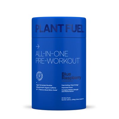 PlantFuel All-In-One Pre-Workout - Blue Raspberry - 20 Stick Packs
