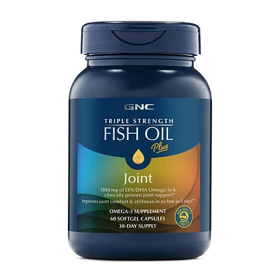 GNC Triple Strength Fish Oil Plus Joint Healthy - 60 Softgels (30 Servings)