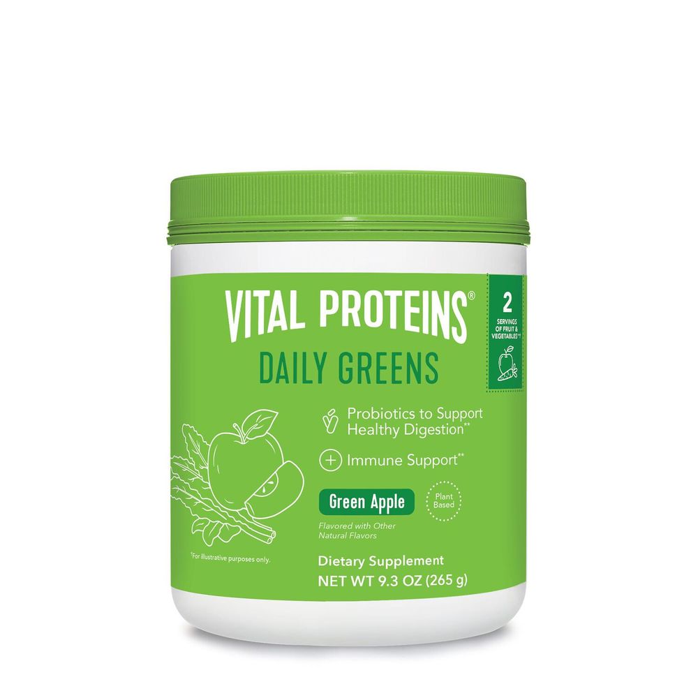 Vital Proteins Daily Greens Vitamin C - Green Apple Vitamin C - 9.3 Oz. (20 Servings)