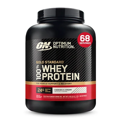 Optimum Nutrition Gold Standard 100% Whey Protein - Cookies and Cream (68 Servings) 5 lbs.