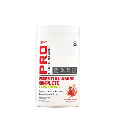GNC Pro Performance Essential Amino Complete Plus Energy - Raspberry Iced Tea (30 Servings) 15.9 fl. Oz