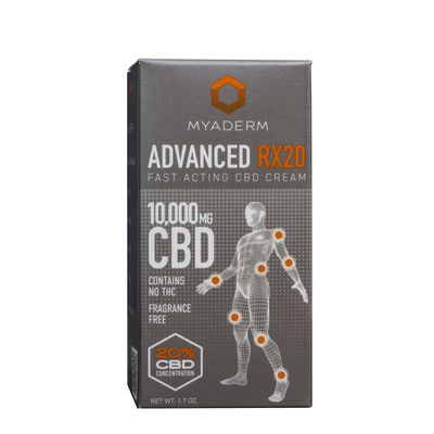 Myaderm Advanced Rx20 Fast Acting Cbd Cream 10,000 Mg - 1.7 Oz. (1 Bottle)