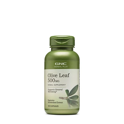 GNC Herbal Plus Olive Leaf 500 Mg - 100 Capsules (100 Servings)