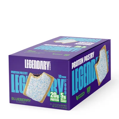 Legendary Foods Tasty Pastry - Blueberry - 10 Pastry - 10 Pastries
